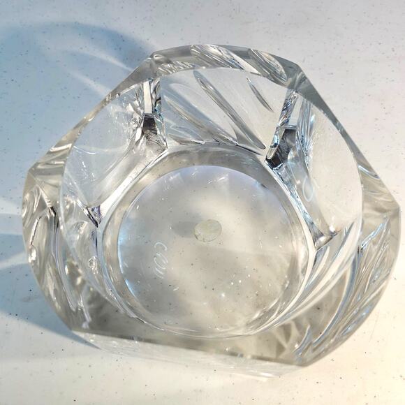 RARE STUNNING Mid Century Modern MOSER SIgned Crystal Ashtray 1950s Art Deco - Picture 4 of 10